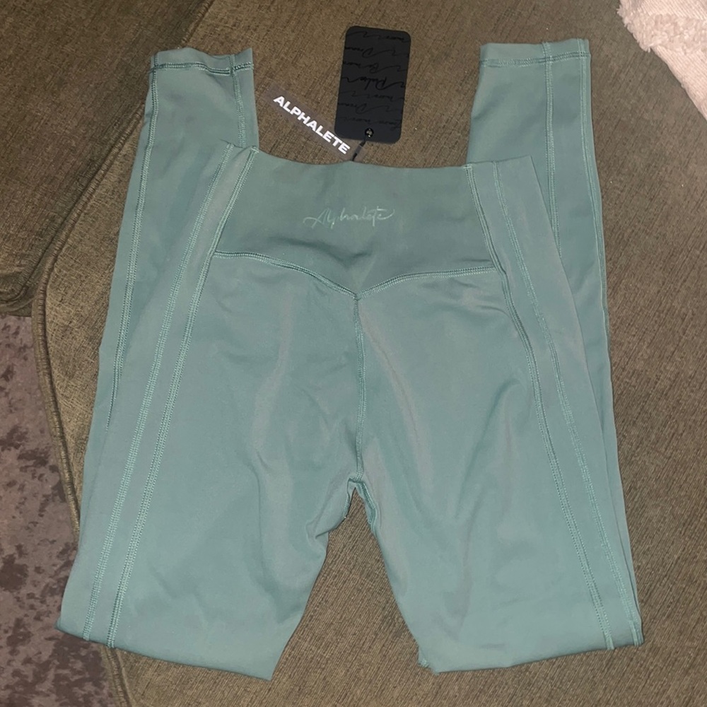 Alphalete green workout leggings SZ med